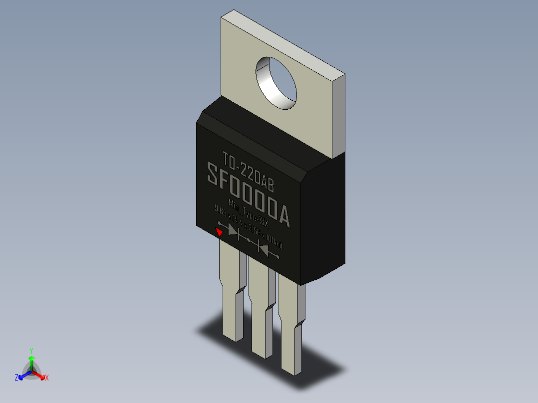 二极管-TO-220AB_Min_Type-WX_rev1.1正等轴测图