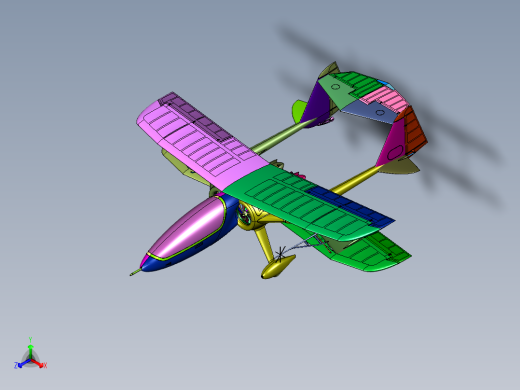 飞行表演双翼飞机