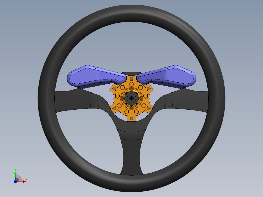 方向盘详细结构前视图