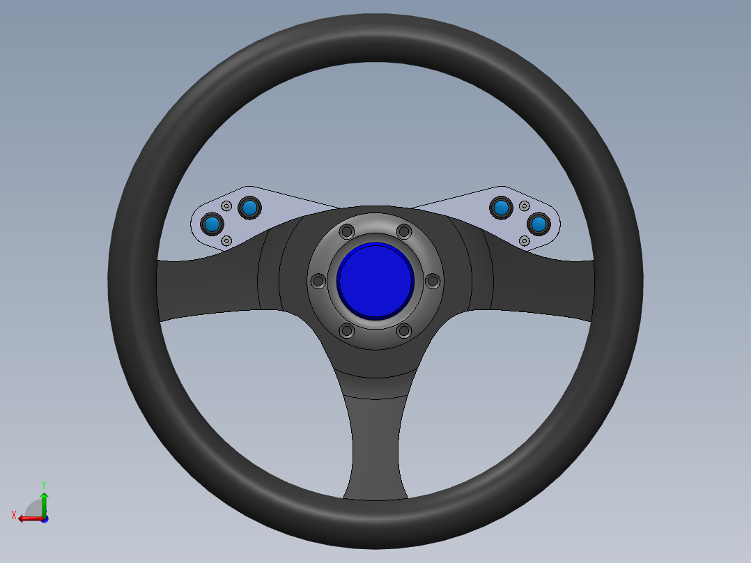 方向盘详细结构后视图