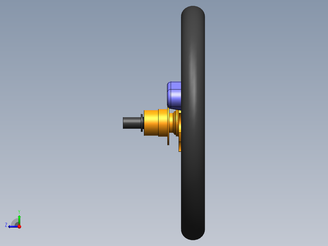 方向盘详细结构右视图