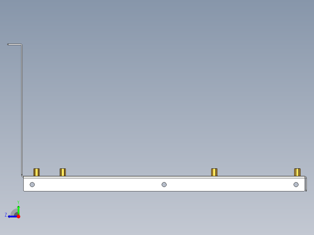 适用于模组的 ATX 标准底座右视图
