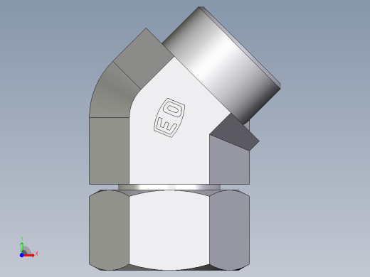 卡套式工业通用硬管接头EO_Swivel_nut_45_deg_elbow_EV30SOMD71前视缩略图