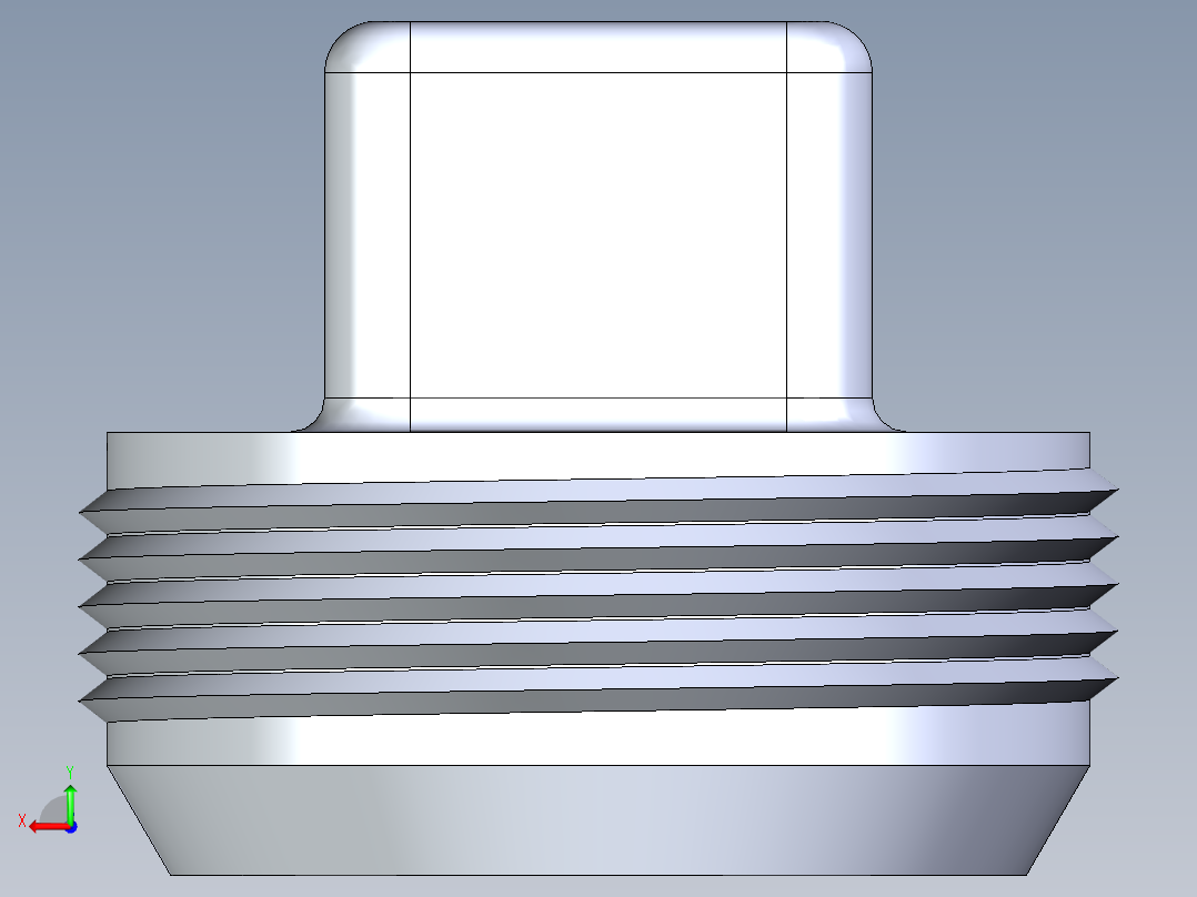 船舶管路系统S24B_SeaDrainPLUS_CleanPlug-MPT_37E177001_1-1-2in Sea Drain Plus - Plug - MPT后视图