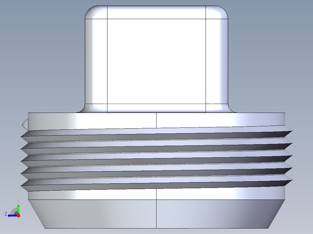船舶管路系统S24B_SeaDrainPLUS_CleanPlug-MPT_37E177001_1-1-2in Sea Drain Plus - Plug - MPT右视图