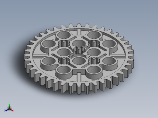 3649 White Technic Gear 40 Tooth.SLDPRT