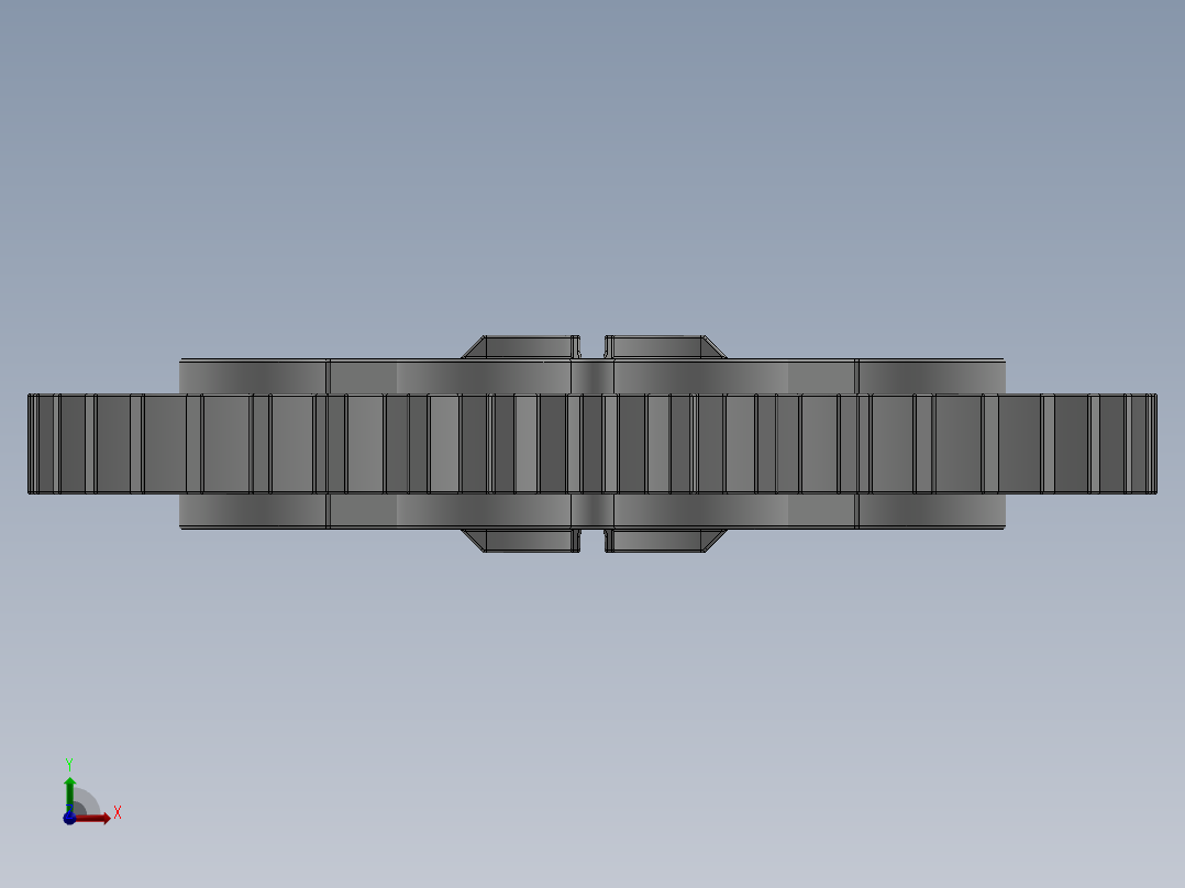 3649 White Technic Gear 40 Tooth.SLDPRT前视图