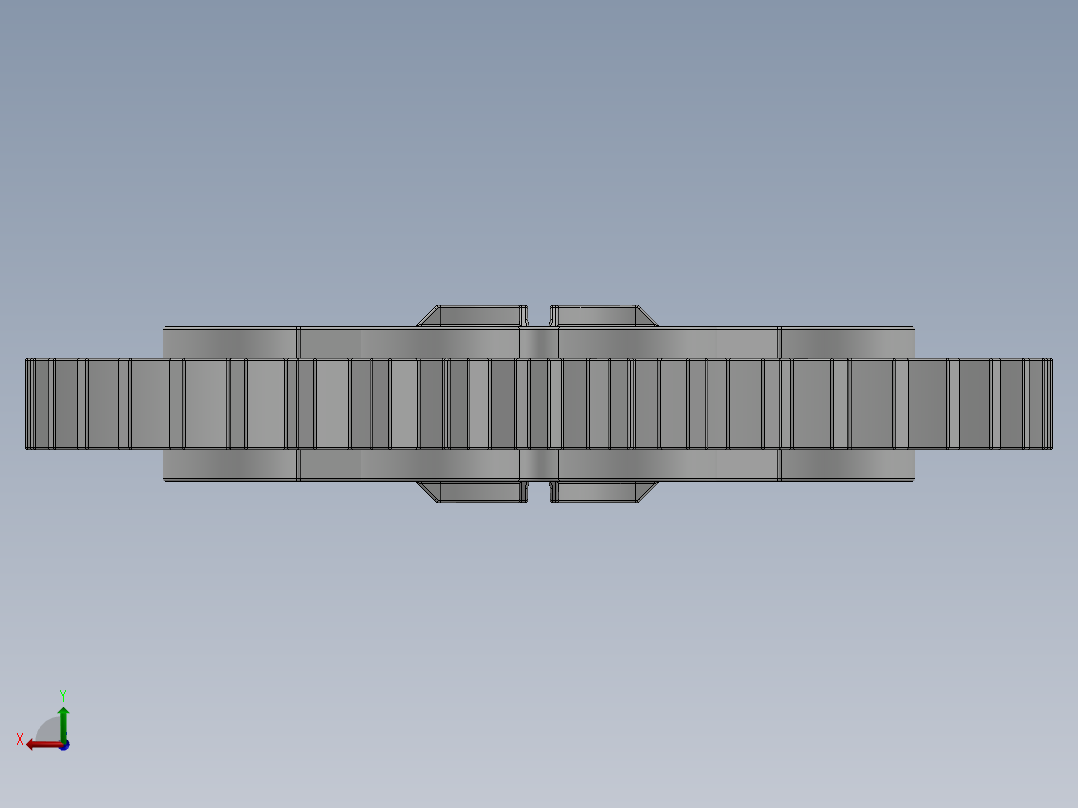 3649 White Technic Gear 40 Tooth.SLDPRT后视图