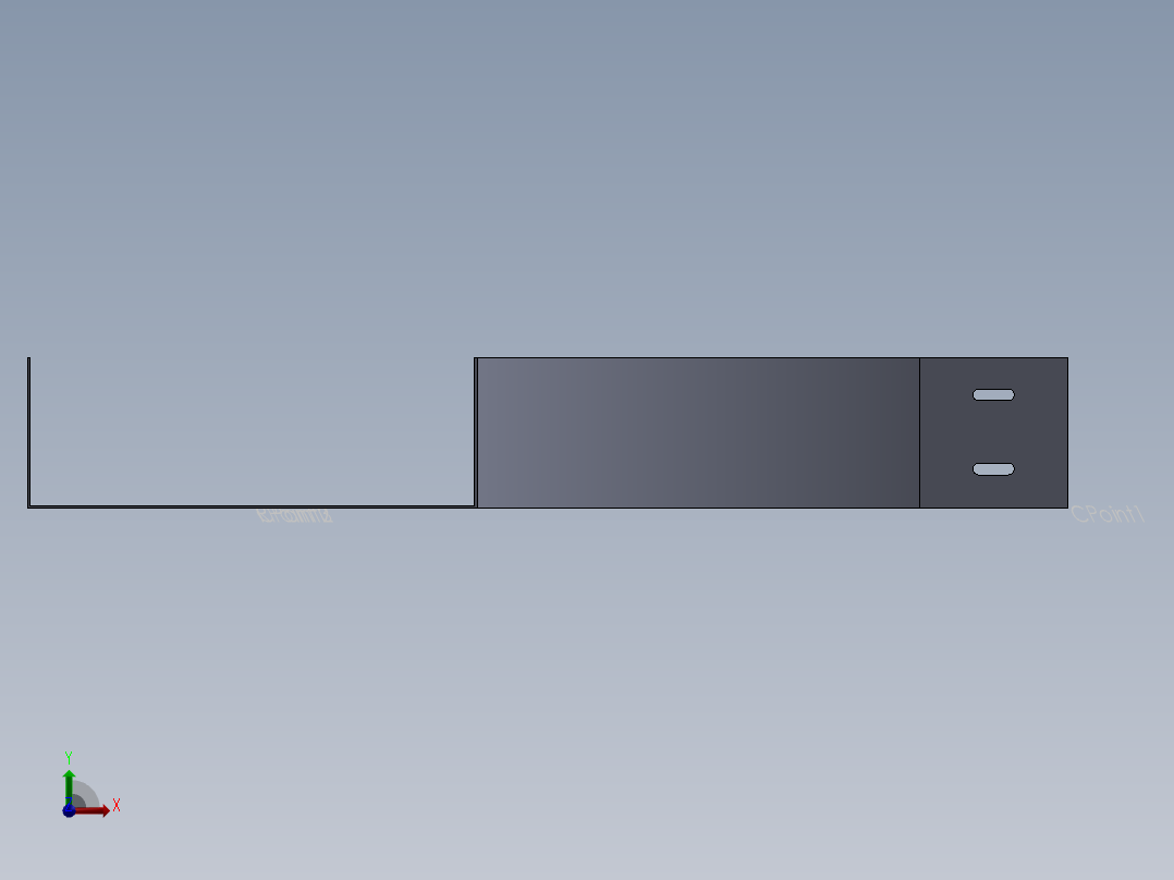 cable tray tee前视图