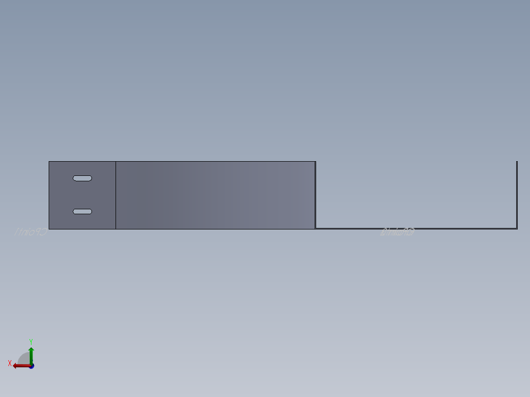 cable tray tee后视图