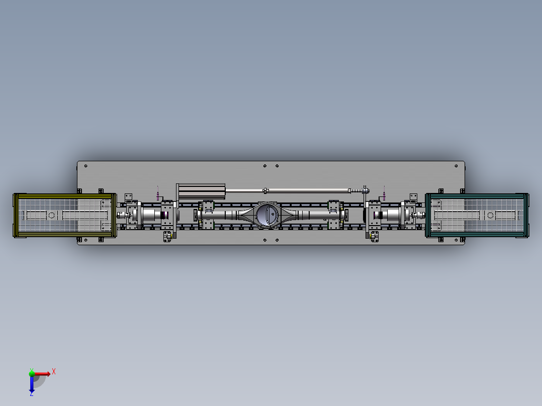 卧式双头油封压机-亚太后桥总成俯视图