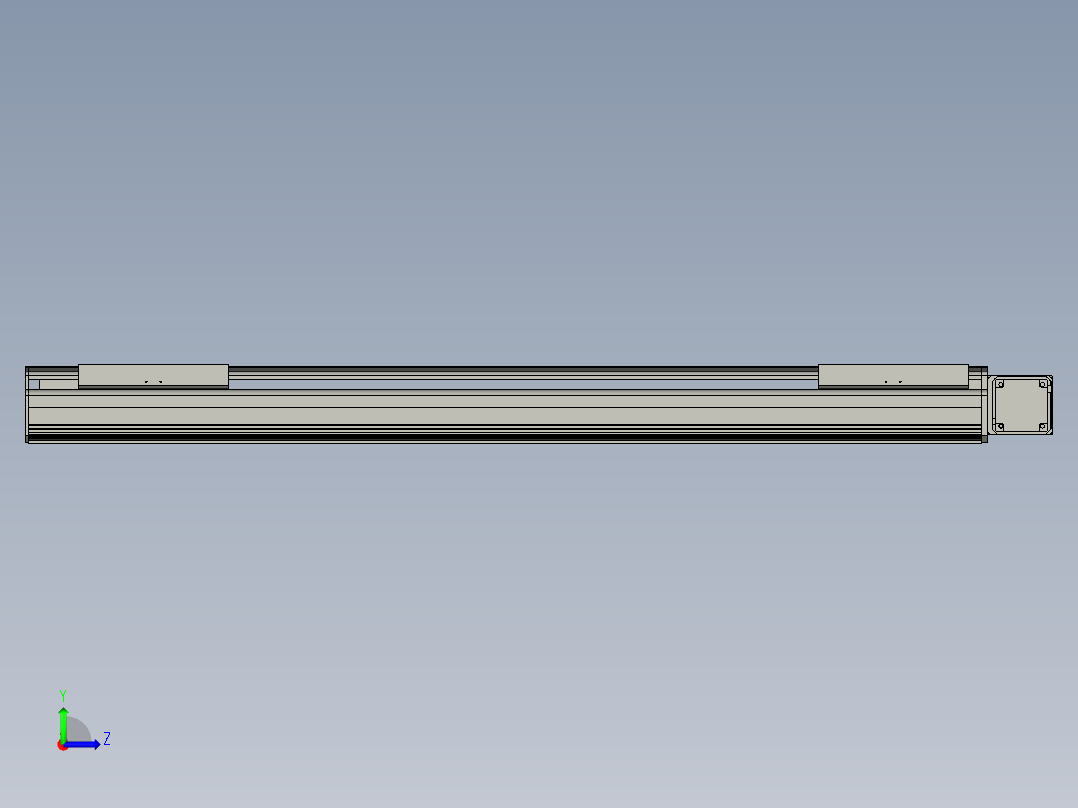 直线模组LHB21-L40-S1100-R(B)设计图纸左视图