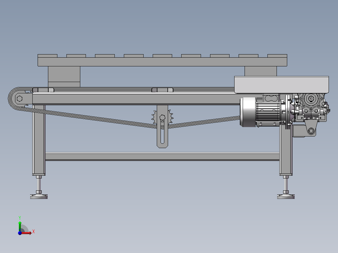 拖板输送线前视图