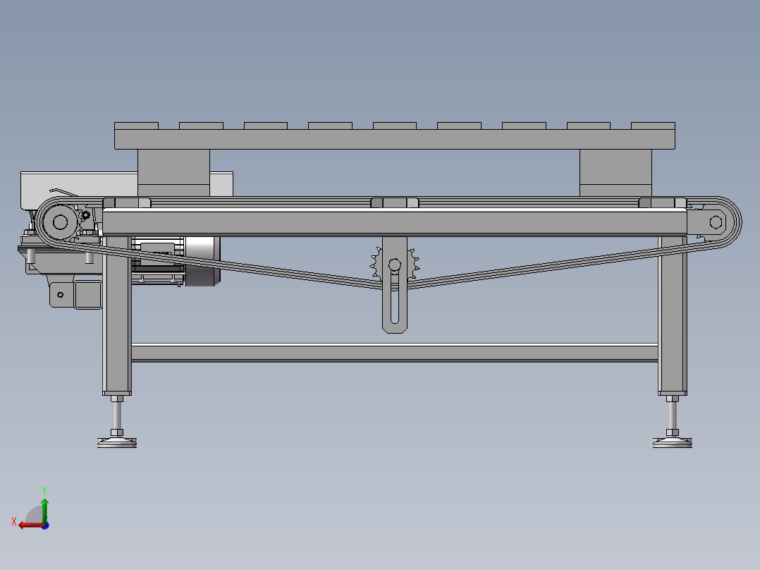 拖板输送线后视图
