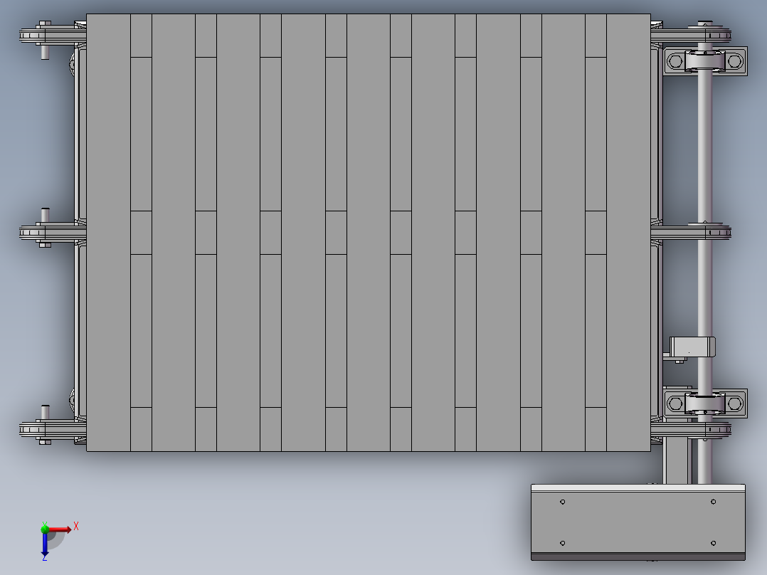 拖板输送线俯视图