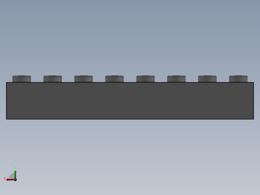 乐高套装 4421基本积木-4211391 - 3007 Medium Stone Grey Brick 2 x 8.SLDPRT后视缩略图