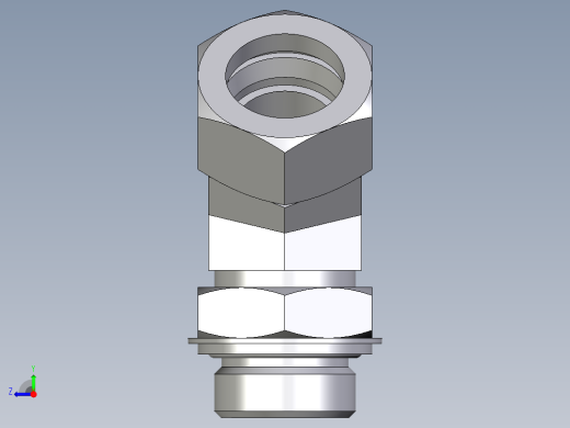 卡套式工业通用硬管接头EO_Adjustable_locknut_45_deg_elbow_VEE28ZLRCF右视缩略图
