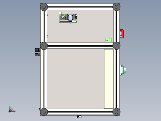激光打标机三维建模图纸 solidworks设计前视缩略图