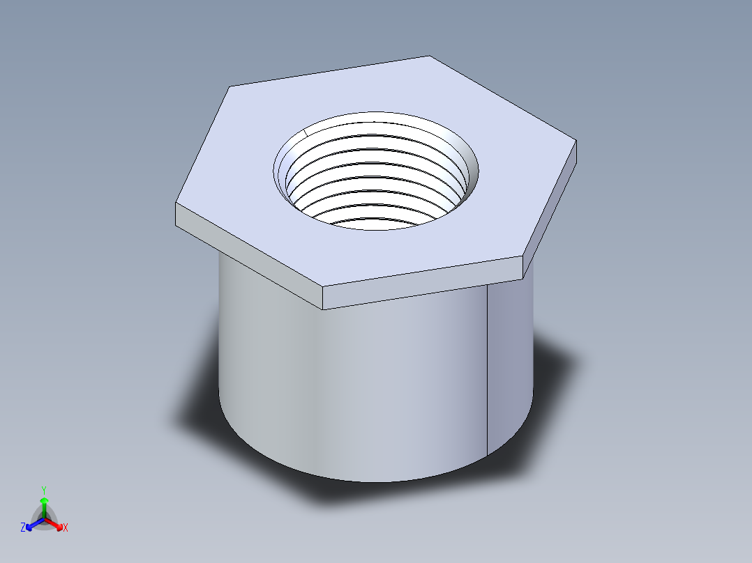 聚氯乙烯配件17-Sch80_ReducerBushing_FPTxSPIG_838-130_1in x 0.5in正等轴测图