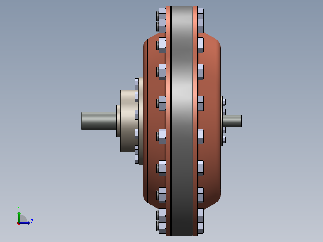 行星齿轮箱左视图