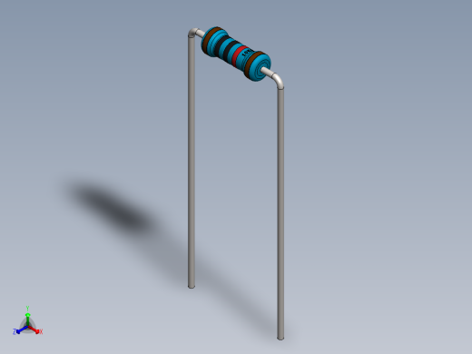 电容器 二极管 电阻器-Resistor 10K Ohm Blue正等轴测缩略图