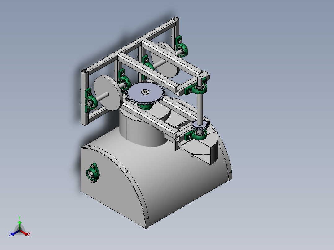 除雪机正等轴测图