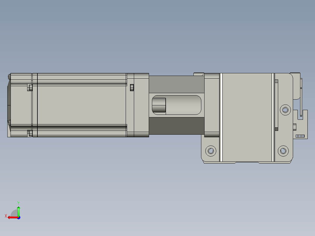 东锦同步带传动-直线滑台模组DH85B-L100-S300-BL-P400W后视图