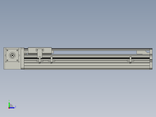 东锦同步带传动-直线滑台模组DH85B-L100-S300-BL-P400W左视缩略图
