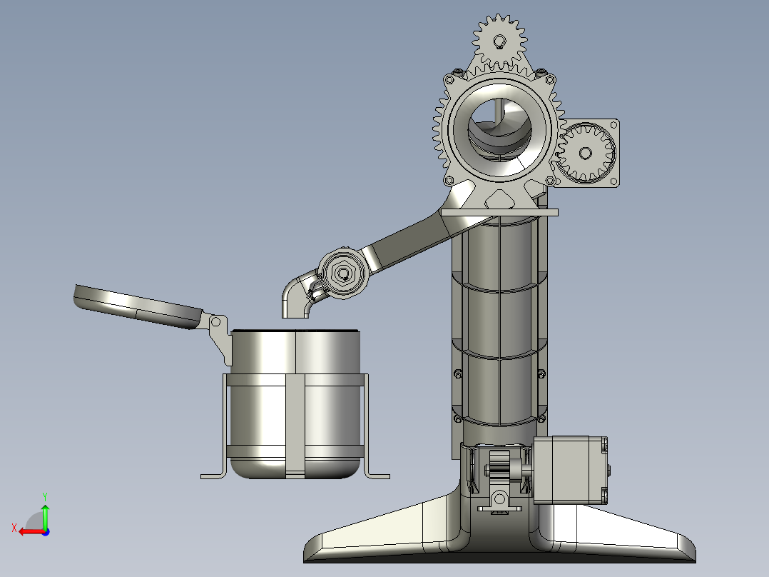 月球表面采样系统设计后视图