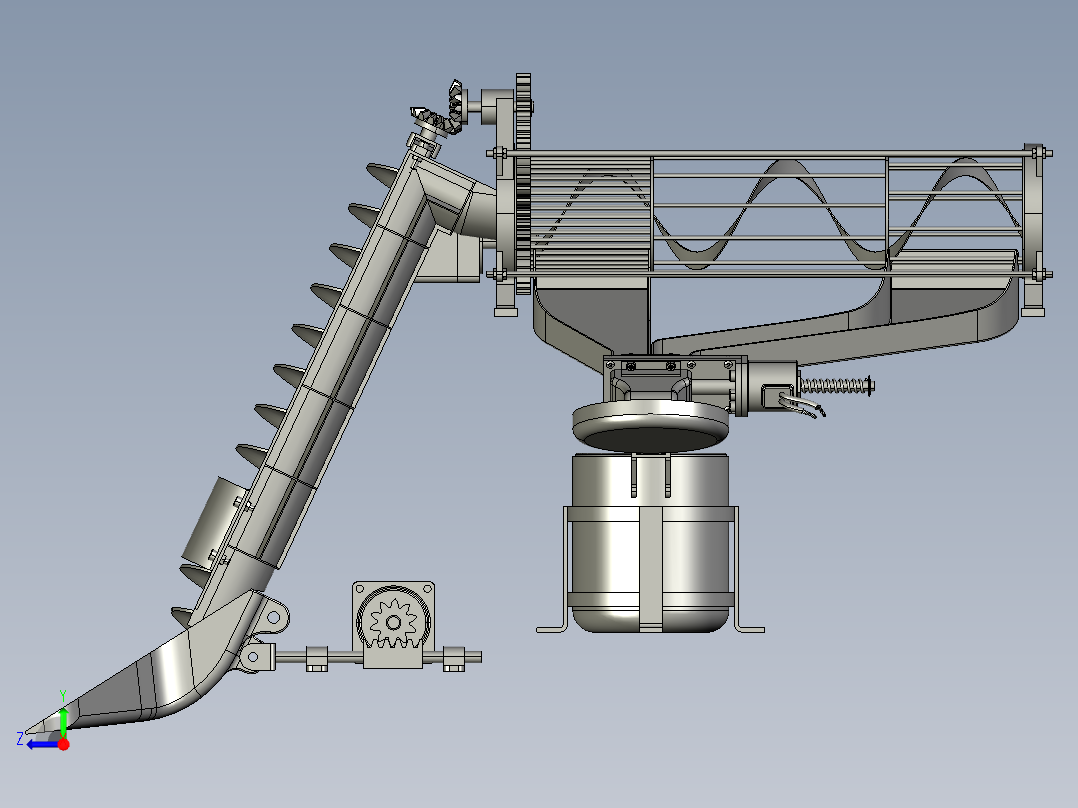 月球表面采样系统设计右视图