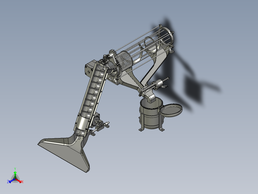 月球表面采样系统设计正等轴测图