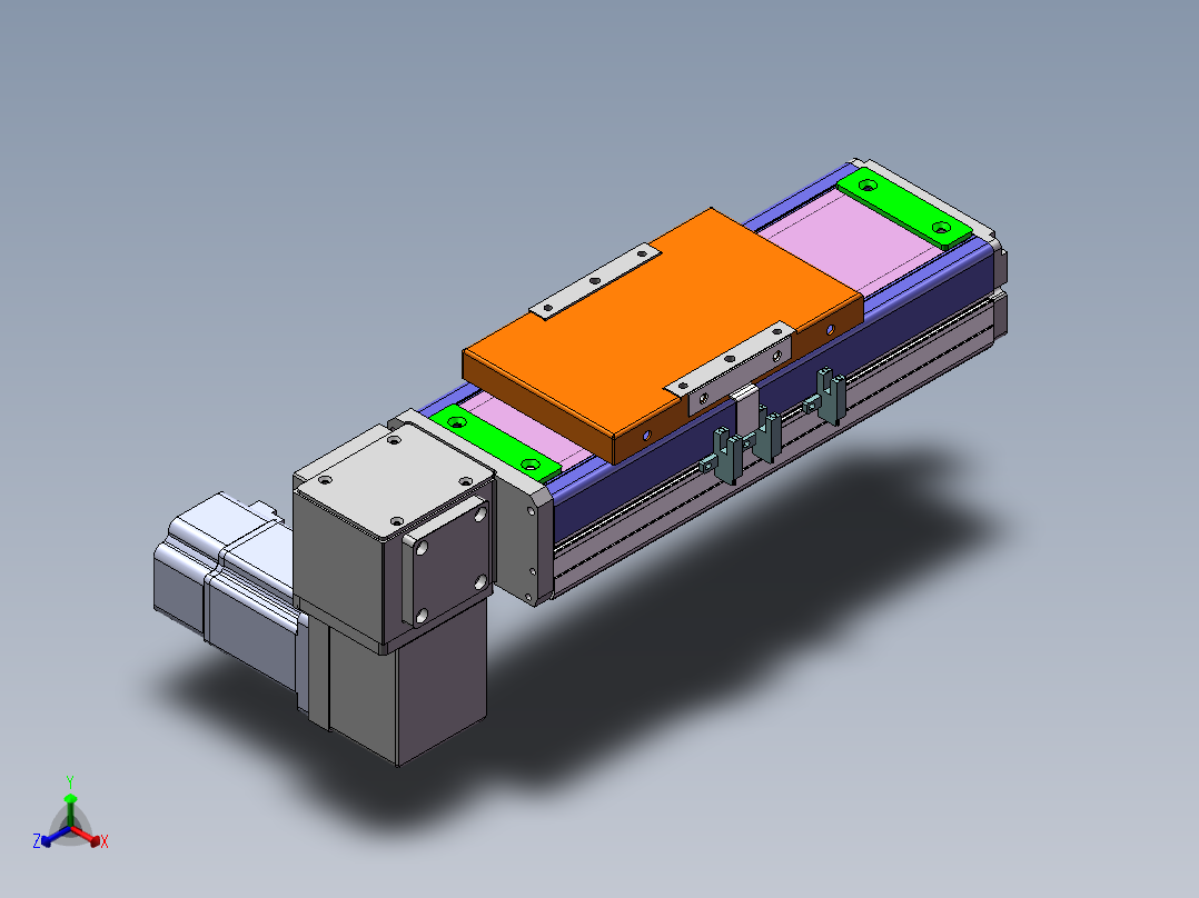 MCB同步带全封闭MCB10-RD-200W正等轴测图