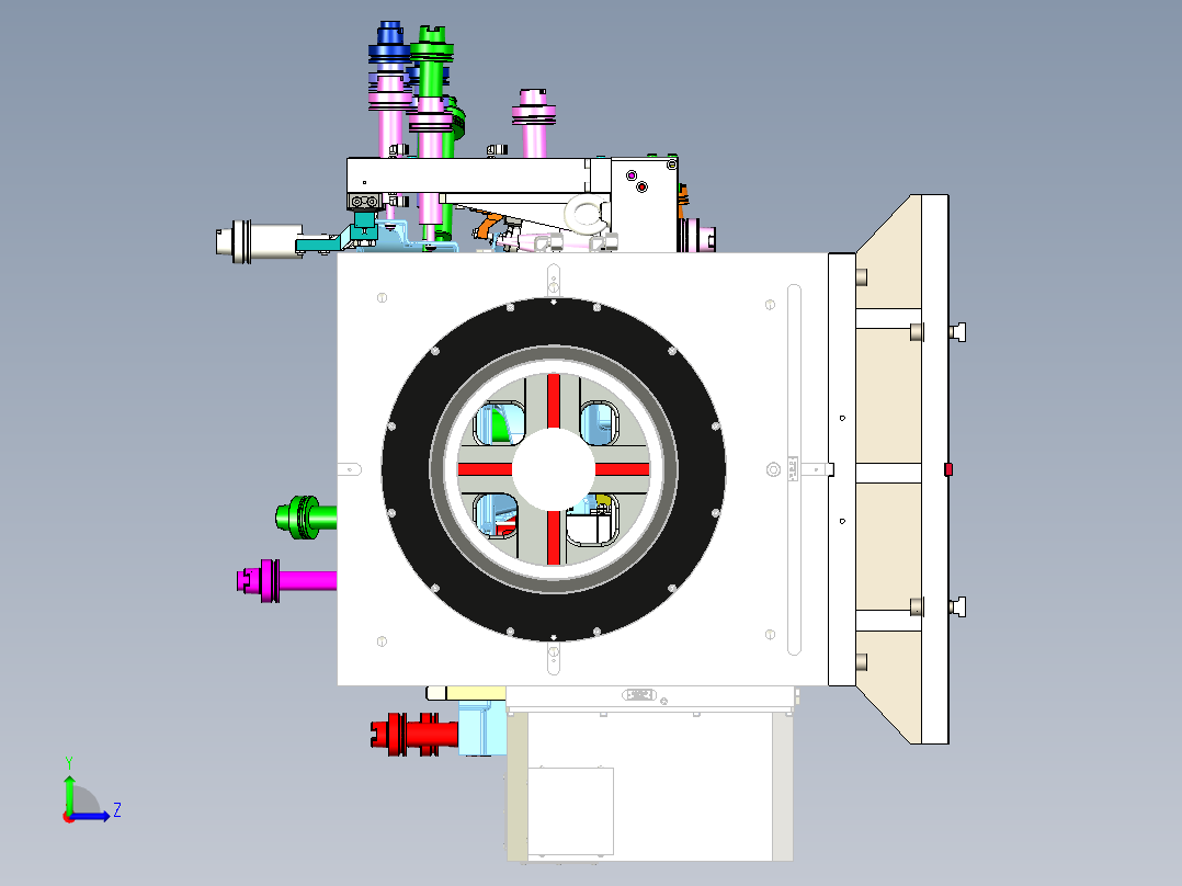 铸造框架右底板夹具左视图