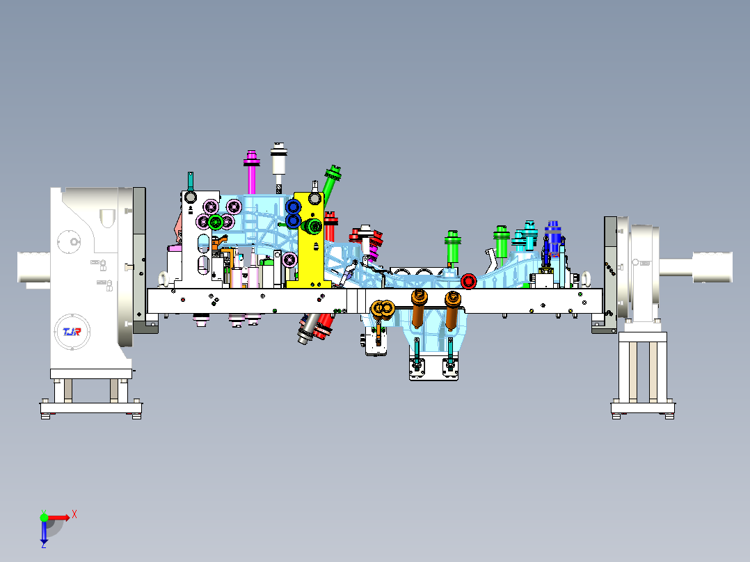 铸造框架右底板夹具俯视图