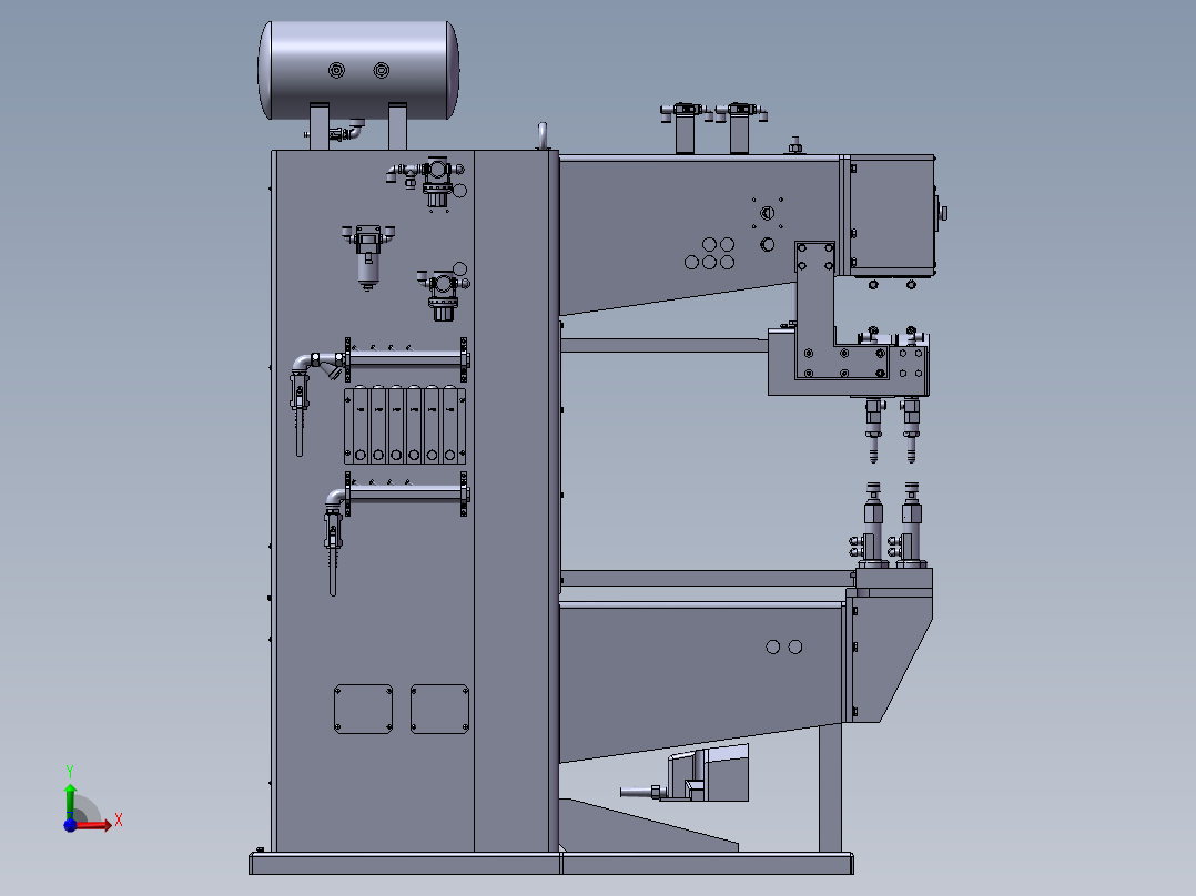 四点电阻焊机sw17前视图