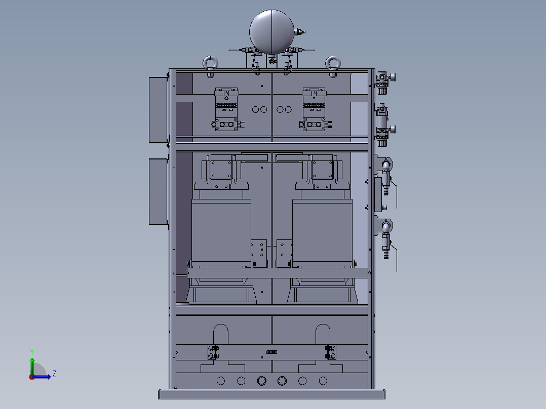 四点电阻焊机sw17左视图
