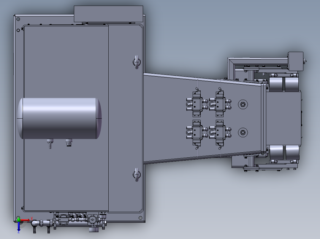 四点电阻焊机sw17俯视图