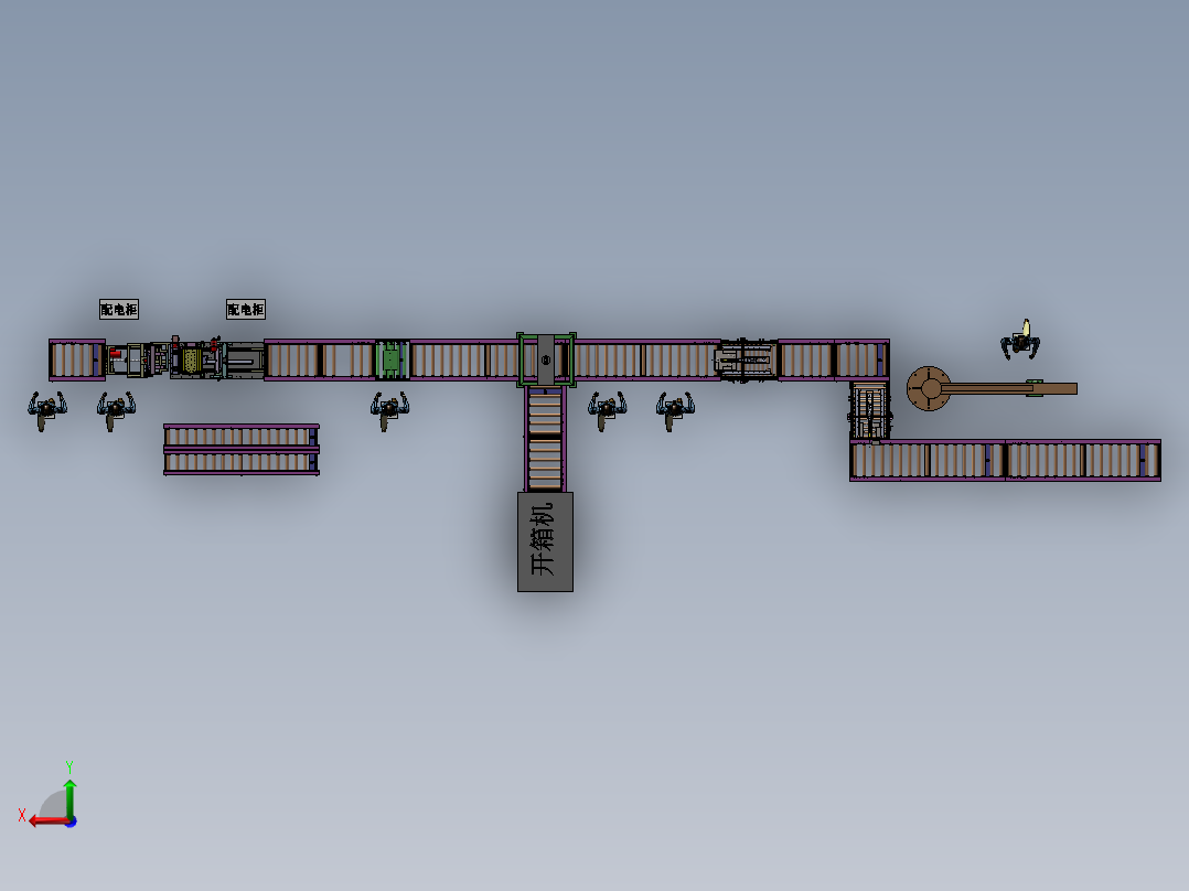 变频器半自动包装输送线sw15可编辑后视图