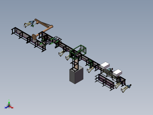 变频器半自动包装输送线sw15可编辑正等轴测缩略图