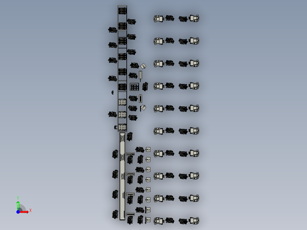 自动冲压焊接生产线前视图