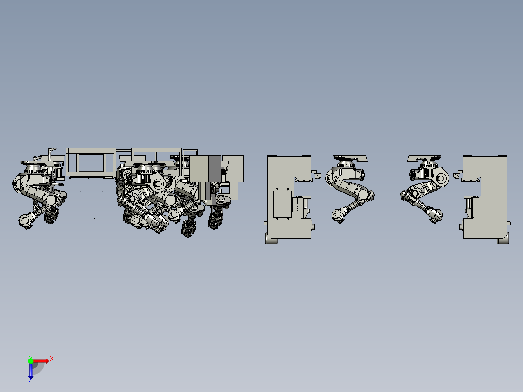 自动冲压焊接生产线俯视图
