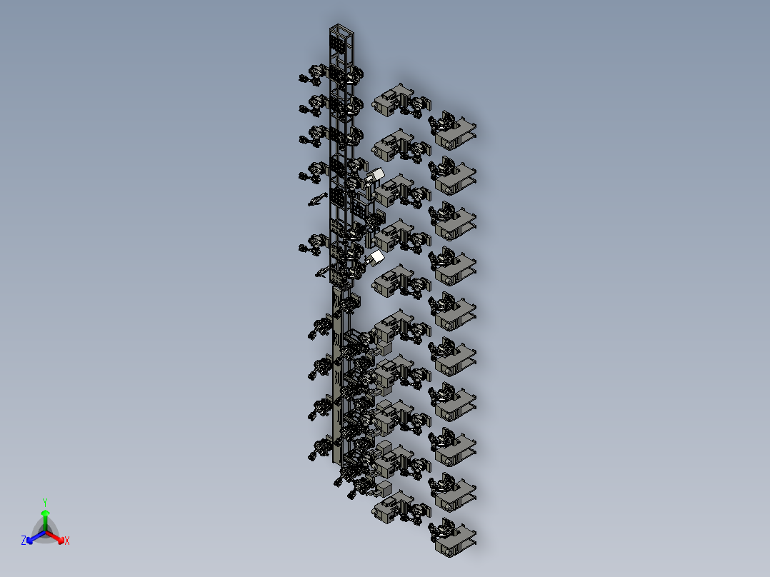 自动冲压焊接生产线正等轴测图