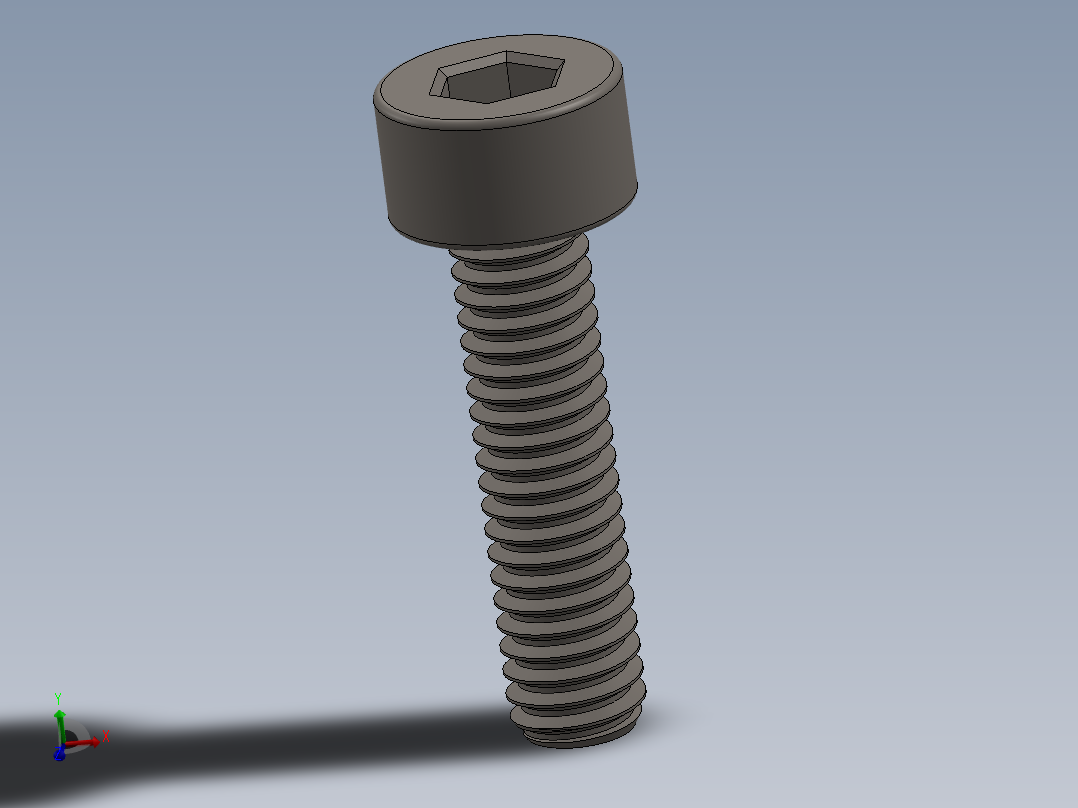 Screw_DIN_912_M2.5x10F_A2.SLDPRT公制内六角螺钉主视图