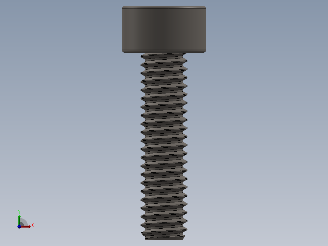 Screw_DIN_912_M2.5x10F_A2.SLDPRT公制内六角螺钉前视图
