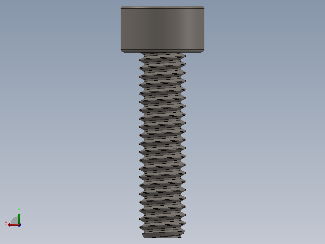 Screw_DIN_912_M2.5x10F_A2.SLDPRT公制内六角螺钉后视图