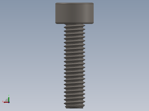 Screw_DIN_912_M2.5x10F_A2.SLDPRT公制内六角螺钉后视缩略图