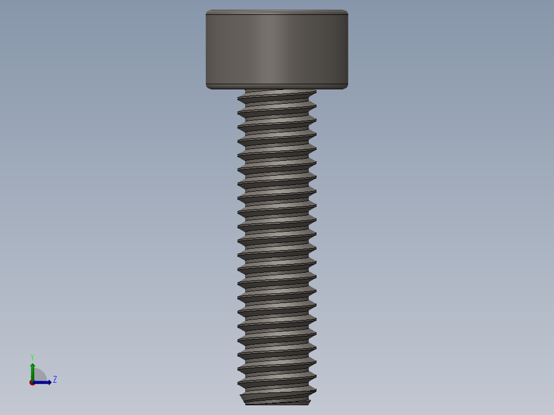 Screw_DIN_912_M2.5x10F_A2.SLDPRT公制内六角螺钉左视图