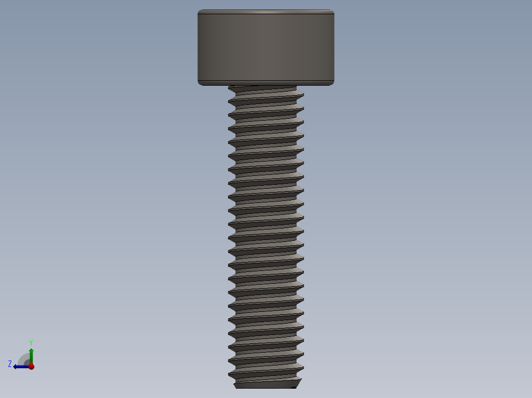 Screw_DIN_912_M2.5x10F_A2.SLDPRT公制内六角螺钉右视图