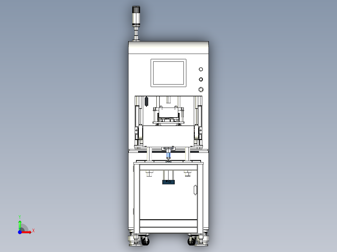 电芯气密测试工站step前视图