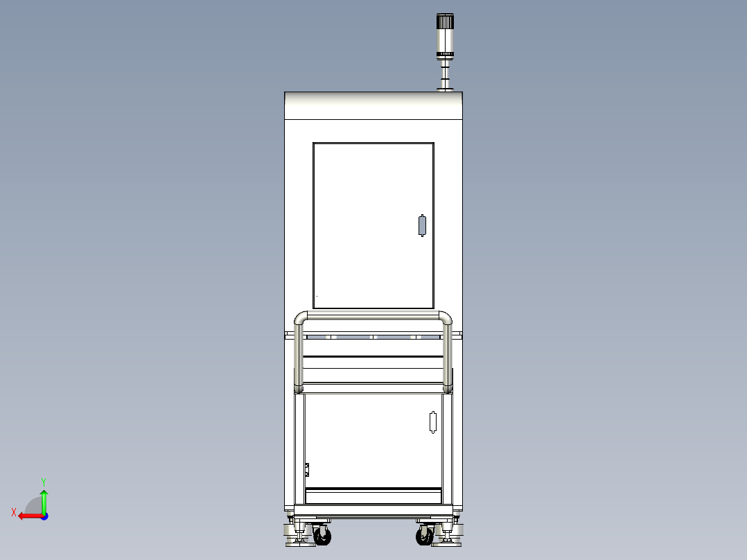 电芯气密测试工站step后视图